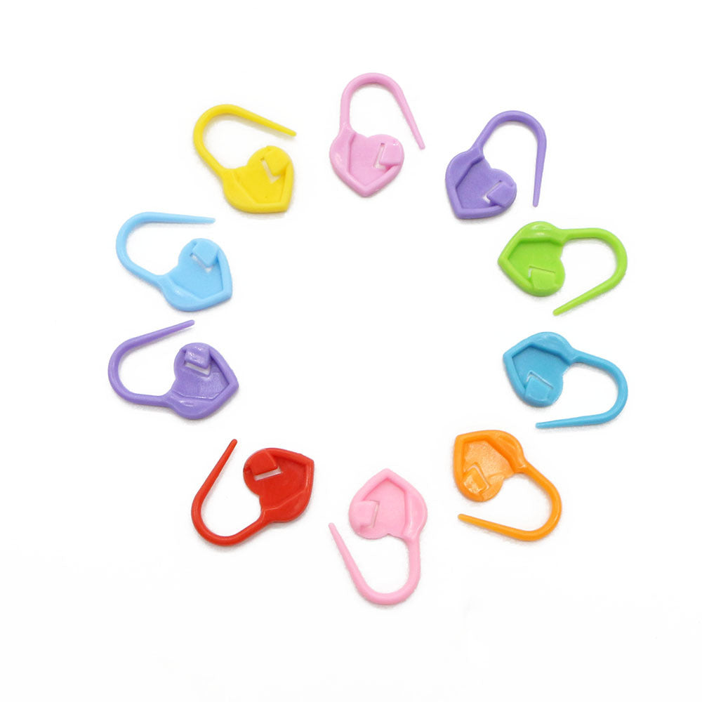 Heart Knitting Stitch Markers, Multi-Color - view 2