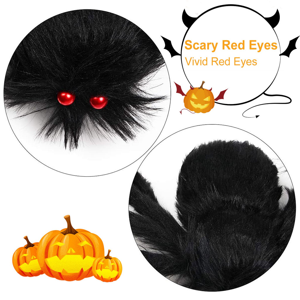 Giant 49 in Hairy Halloween Spider with Web - image 8