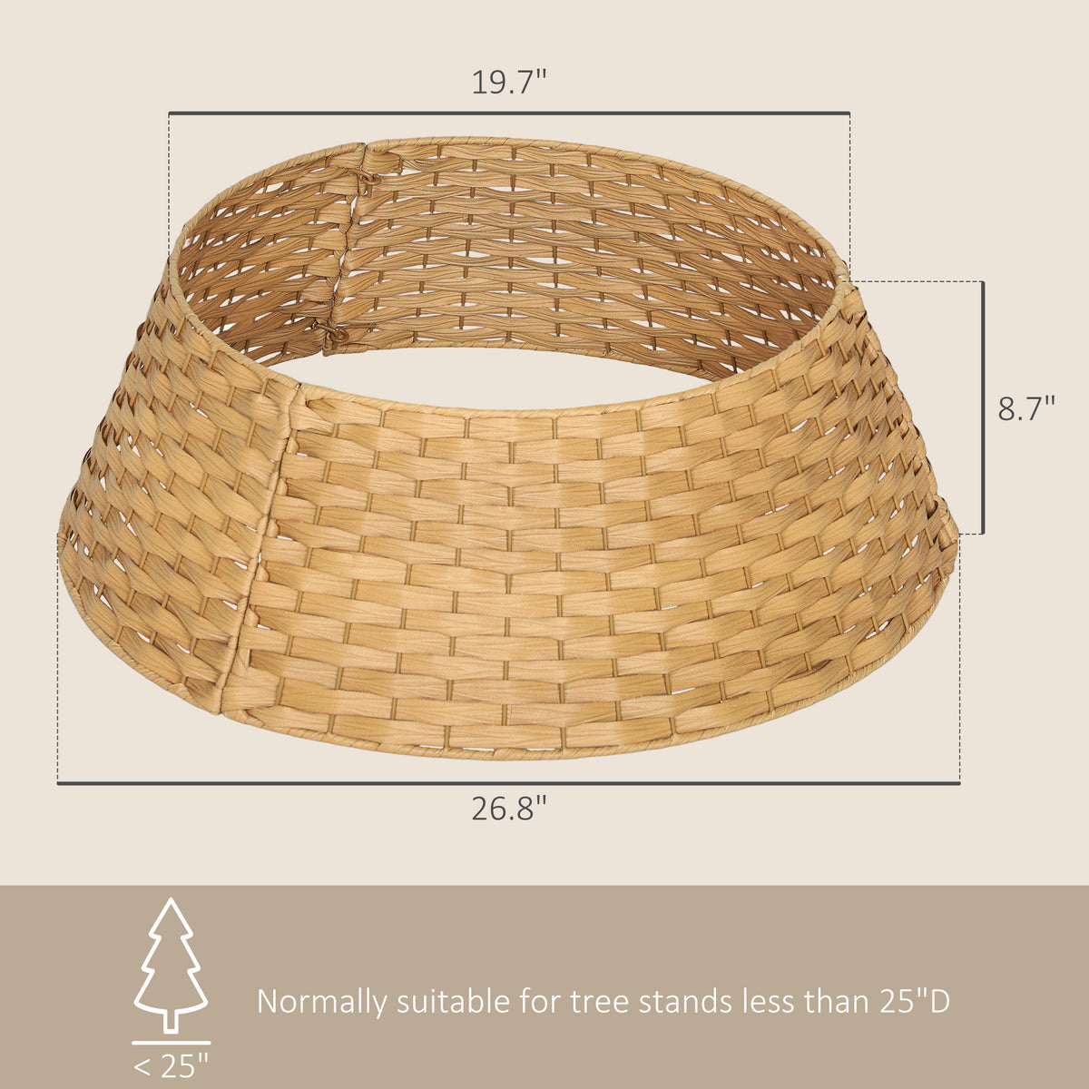 Woven Christmas Tree Collar, 27 Inch - view 3