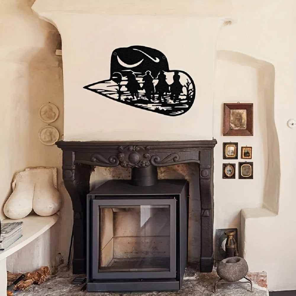 Metal Cowboy Hat Wall Decor - view 3