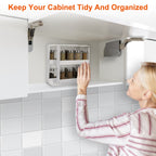2-Tier Pull-Out Swivel Spice Rack, White - image 7