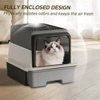 Cat Litter Box with Pull-Out Drawer and Sifting Grid - view 6
