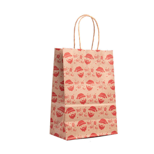 Kraft Christmas Gift Bags with Handles - view 11