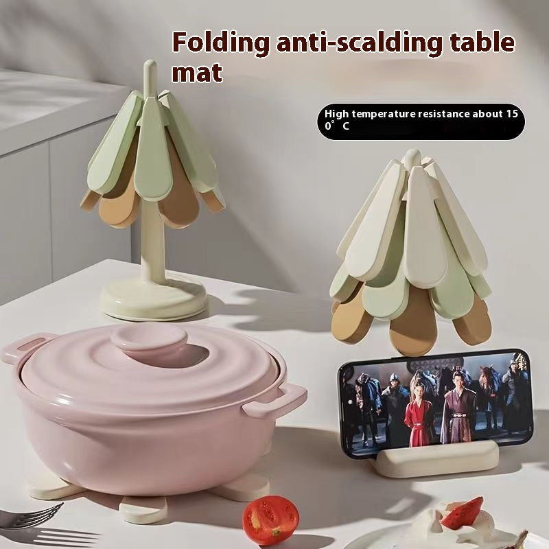 Folding Silicone Flower Trivet - view 3