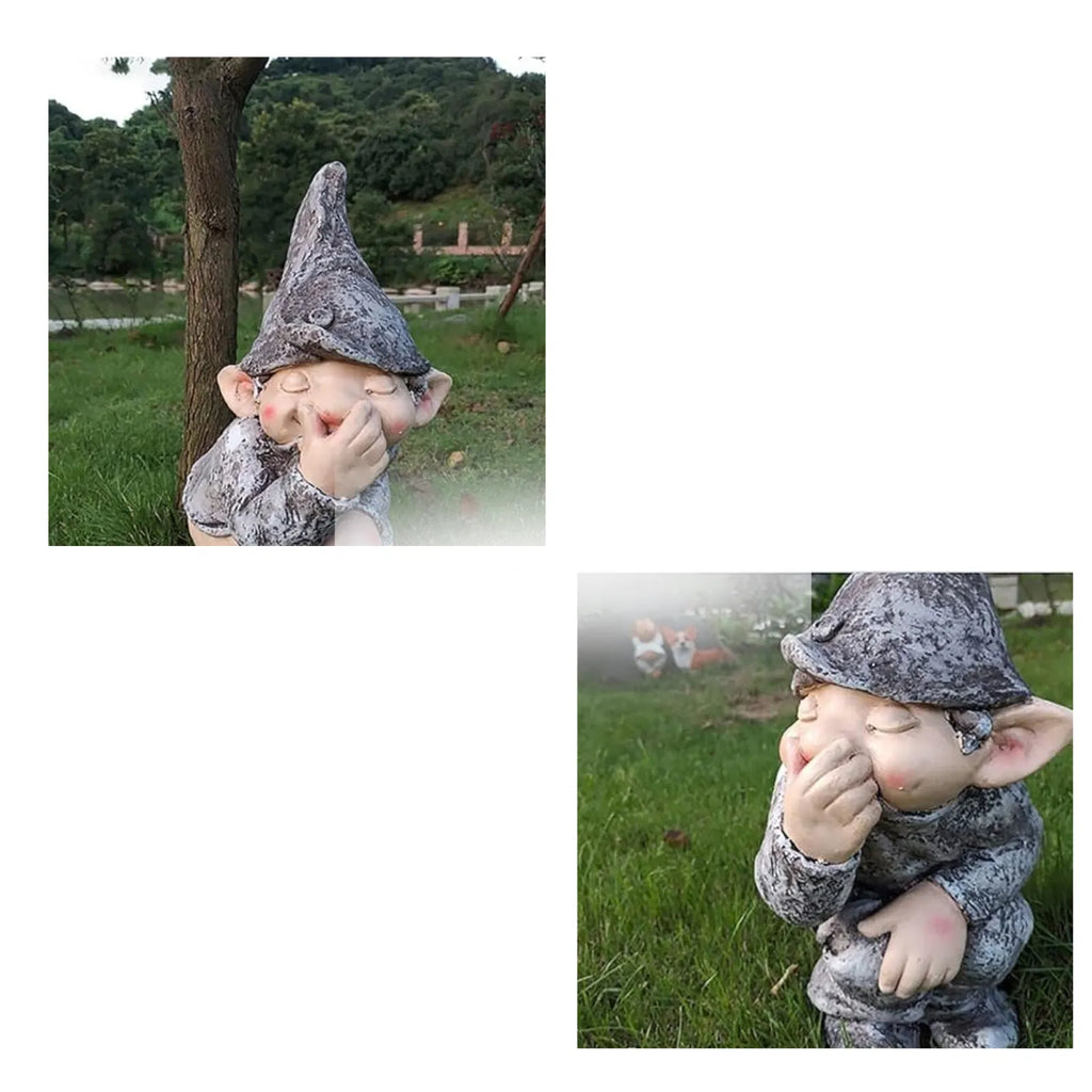 Funny Naughty Garden Gnome Statue - image 4