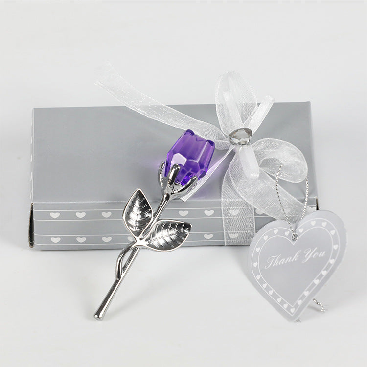 Crystal Metal Rose Keepsake Gift - view 6