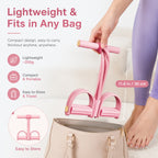 6-Tube Pedal Puller Resistance Band, Pink - image 4