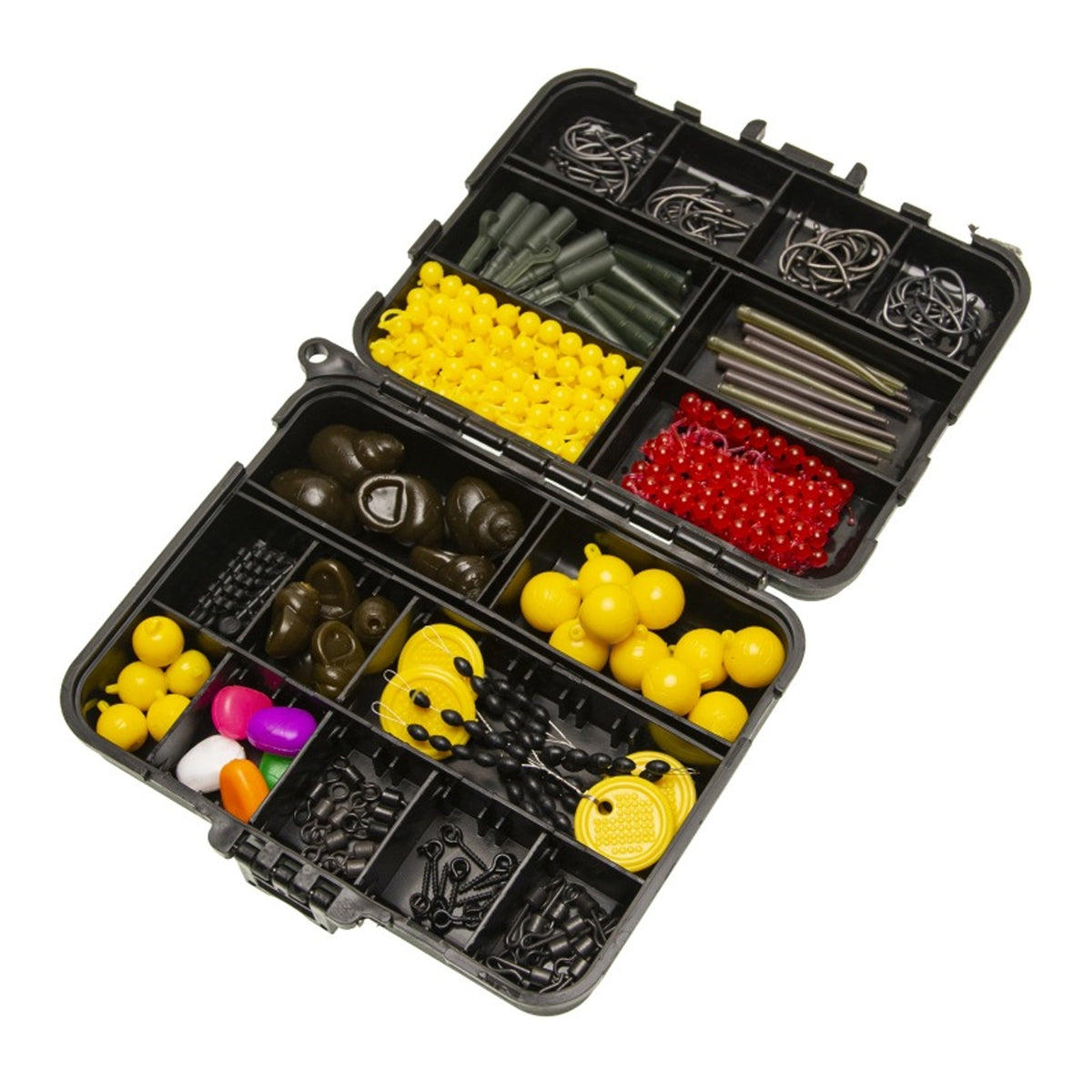 Carp fishing tackle compartments