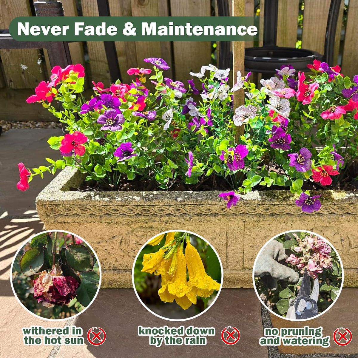 UV-Resistant Artificial Outdoor Flowers - image 8