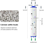 Shower head filter beads