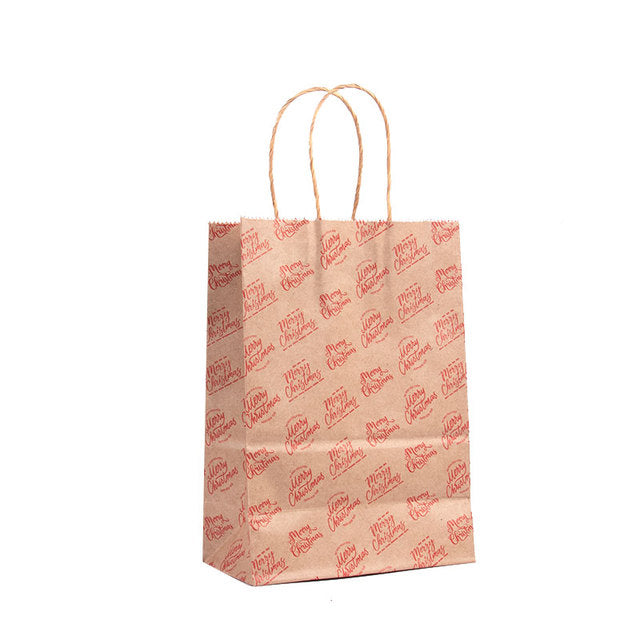 Kraft Christmas Gift Bags with Handles - view 13