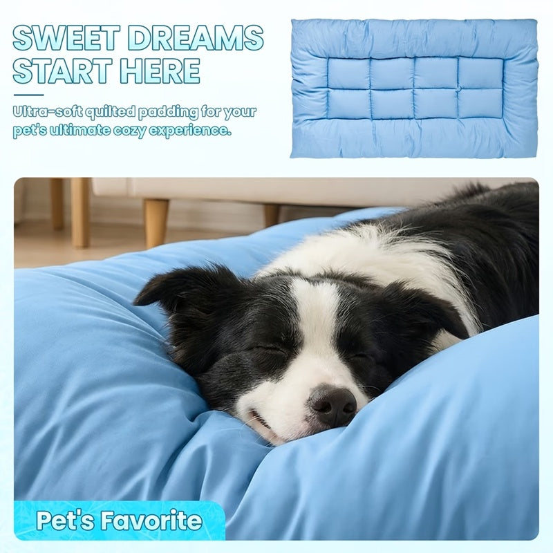 Extra-Large Cooling Dog Bed Mat, Blue - image 6