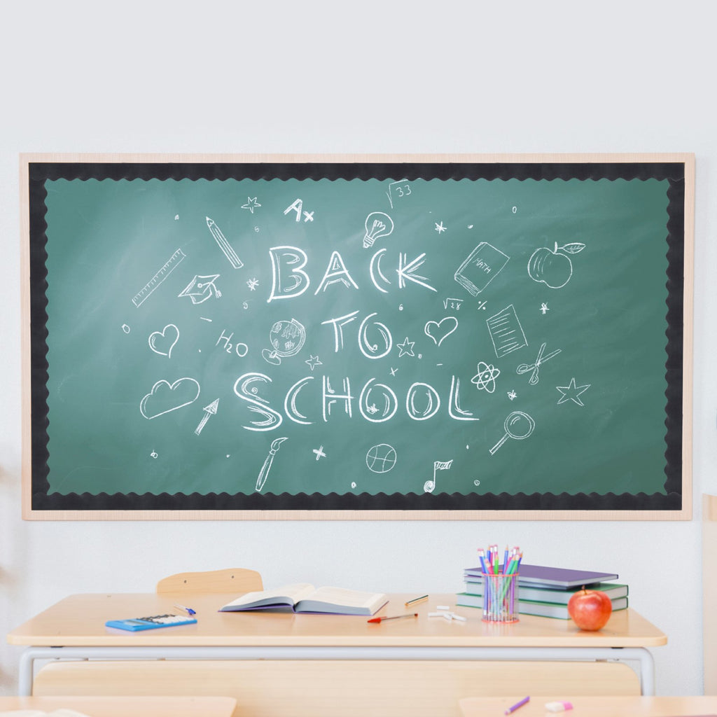 Scalloped Bulletin Board Border, Black, 65 ft - view 4