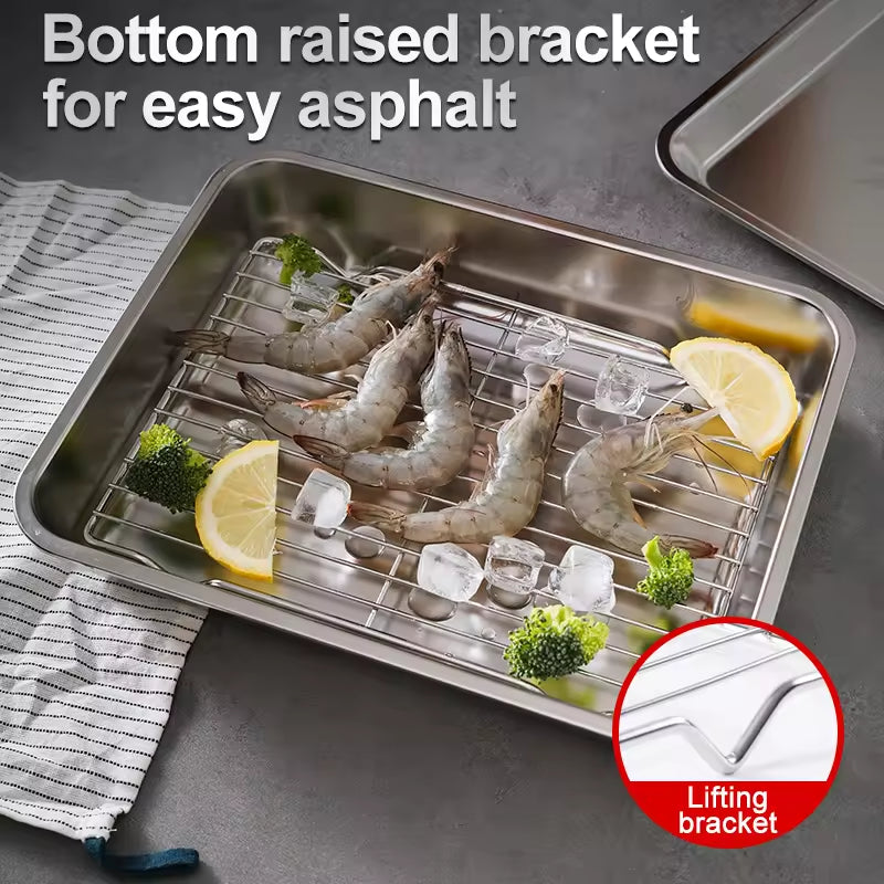 Stainless Steel Baking Tray with Rack - view 6