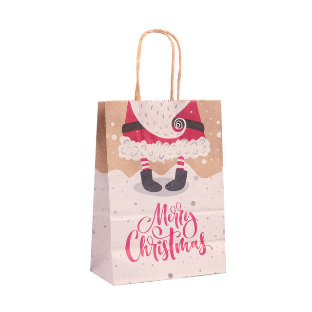 Kraft Christmas Gift Bags with Handles - view 10