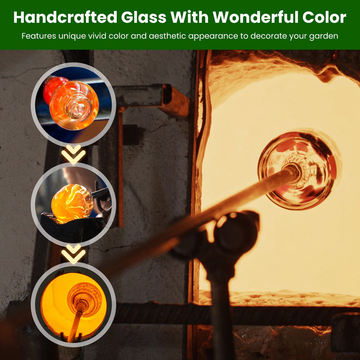 Hand-Blown Glass Hummingbird Feeder, 33 oz - image 8