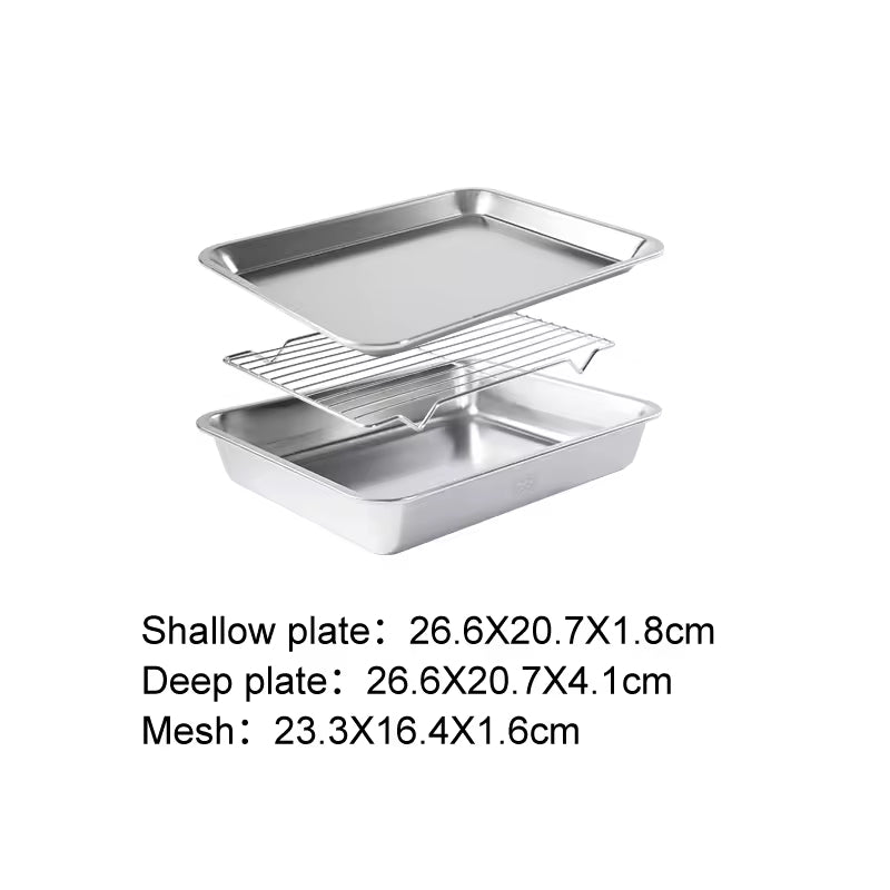 Stainless Steel Baking Tray with Rack - view 3