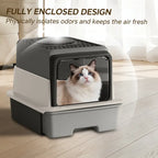 Cat Litter Box with Pull-Out Drawer and Sifting Grid