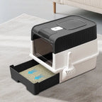 Enclosed Cat Litter Box with Top Entry and Pull-Out Drawer - view 5