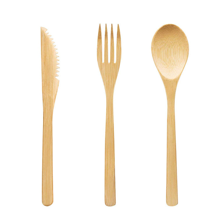 Reusable Bamboo Travel Cutlery Set with Case - view 3