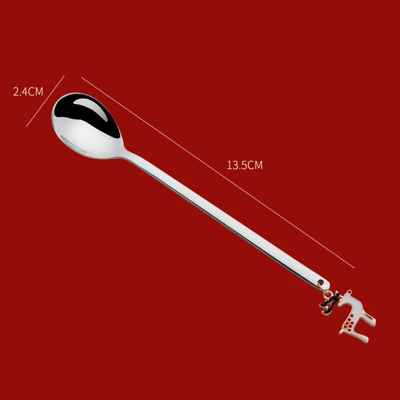 Christmas Dessert Spoons, Gold or Silver - view 11