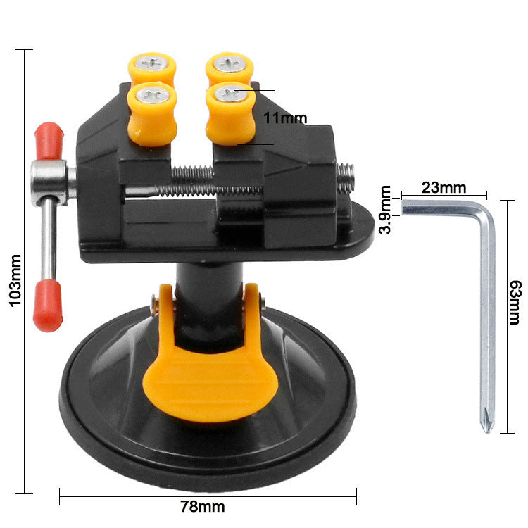 Suction cup mini vise, view 2