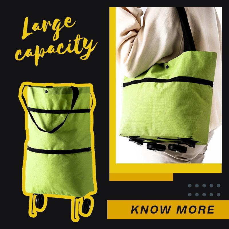 Foldable Shopping Trolley Bag with Wheels - view 2