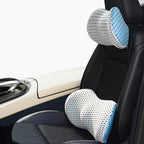 Memory foam car headrest and lumbar support cushion, view 1