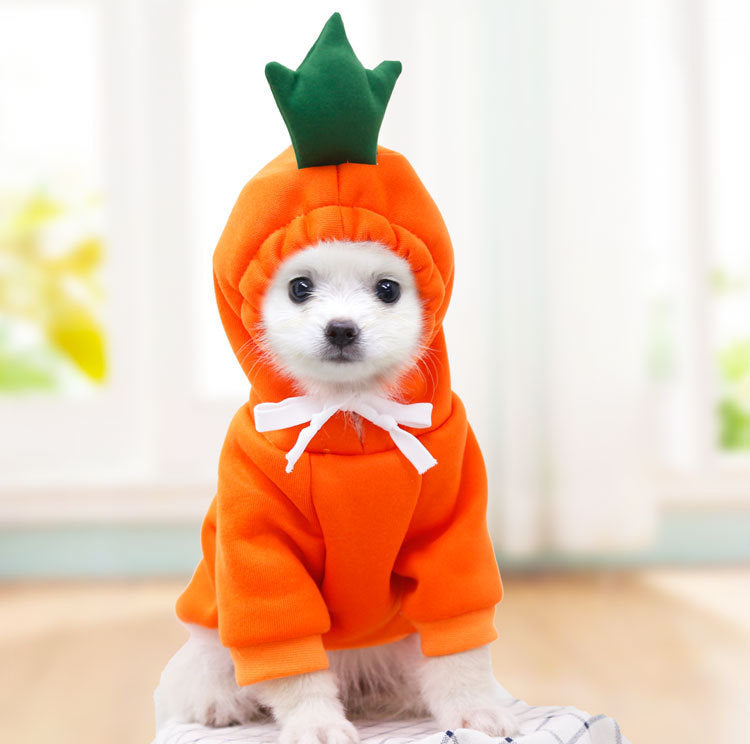 Fleece Dog Hoodie with Fruit Print - view 10