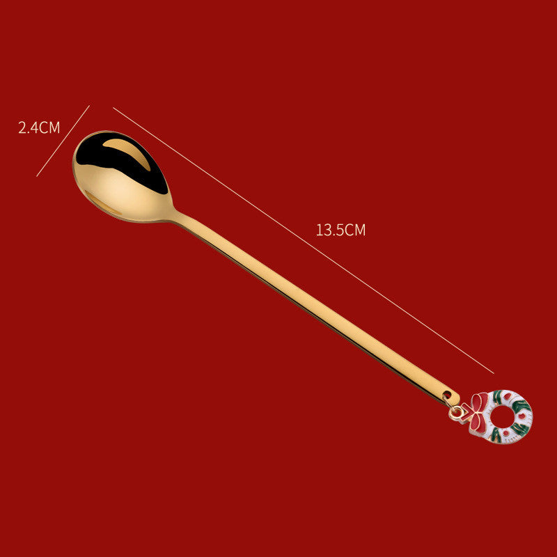 Christmas Dessert Spoons, Gold or Silver - view 8