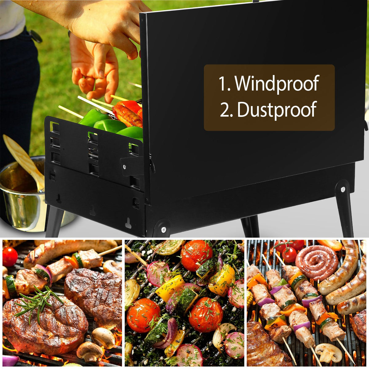 Portable Folding Charcoal Grill - view 3
