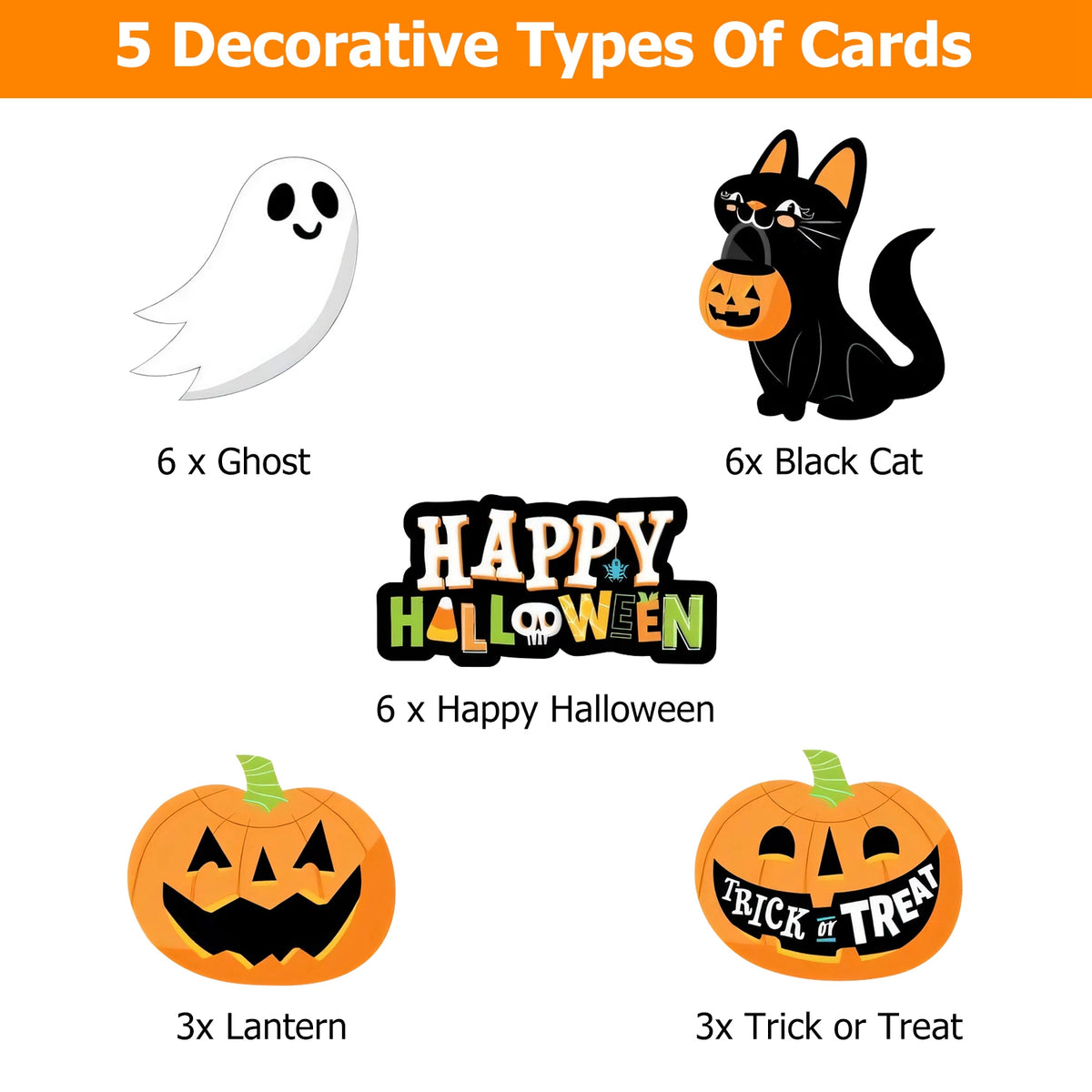 Halloween Paper Straws with Decorative Toppers, 25-Piece Party Set - image 3