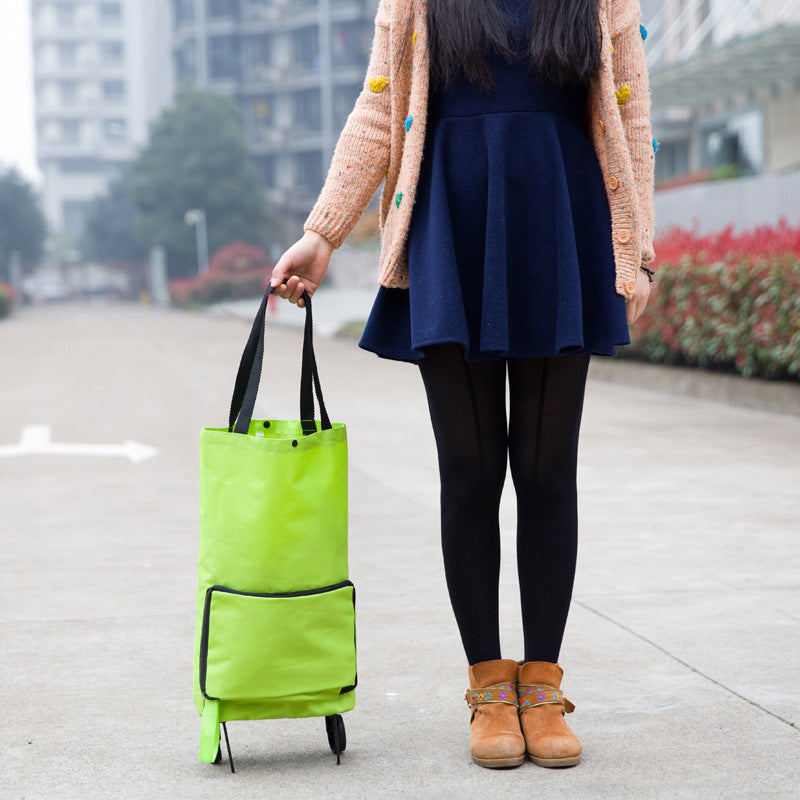 Foldable Shopping Trolley Bag with Wheels - view 3