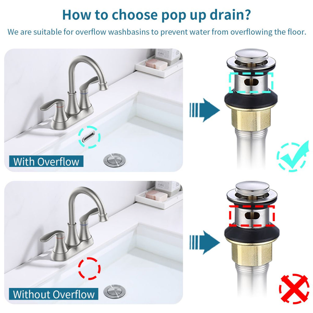 Pop-Up Sink Drain with Overflow and Strainer Basket - image 6