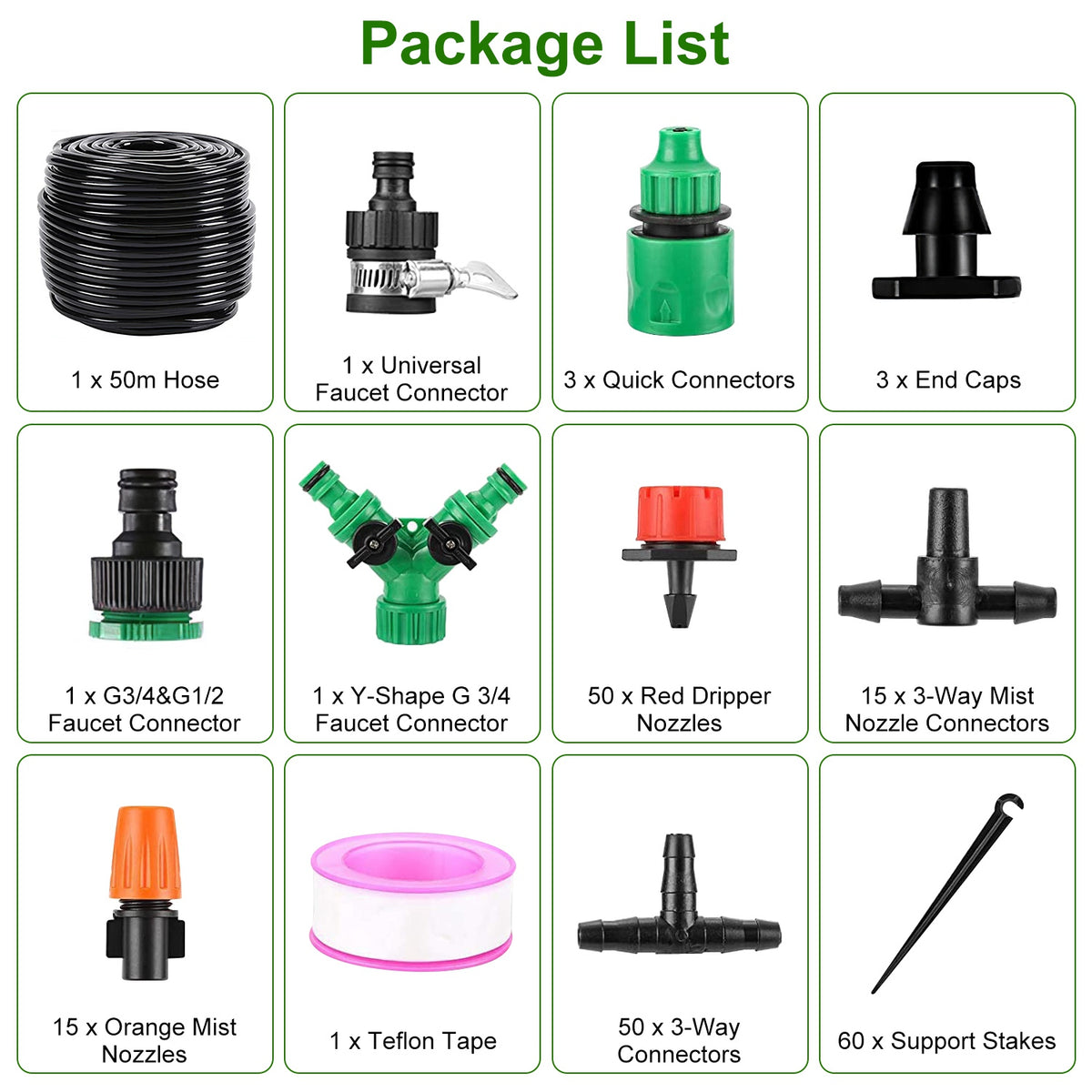 164 ft Drip Irrigation and Misting Kit - image 8