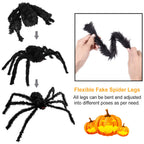 Giant 49 in Hairy Halloween Spider with Web - image 7