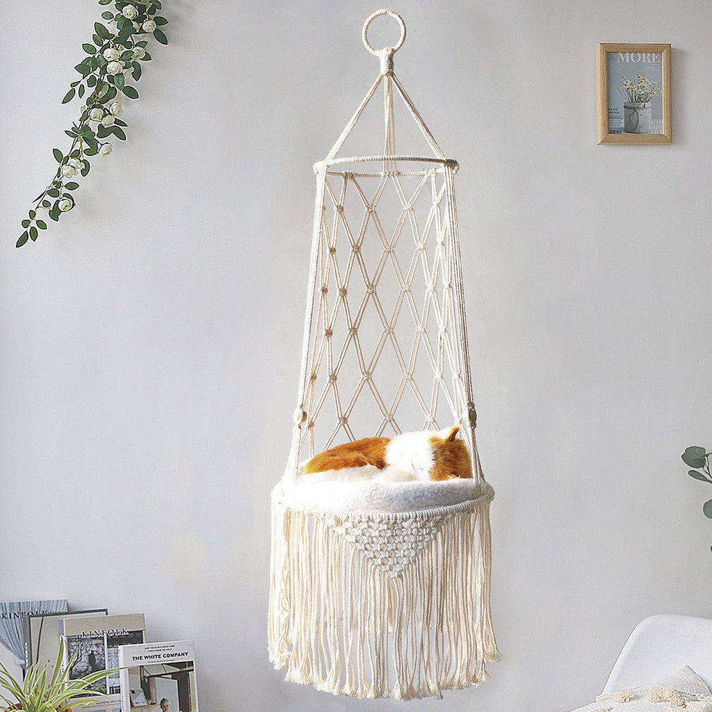 Macrame Hanging Cat Bed - view 2