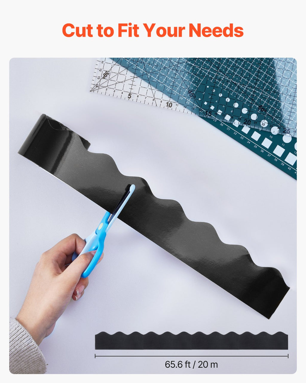 Scalloped Bulletin Board Border, Black, 65 ft - view 2