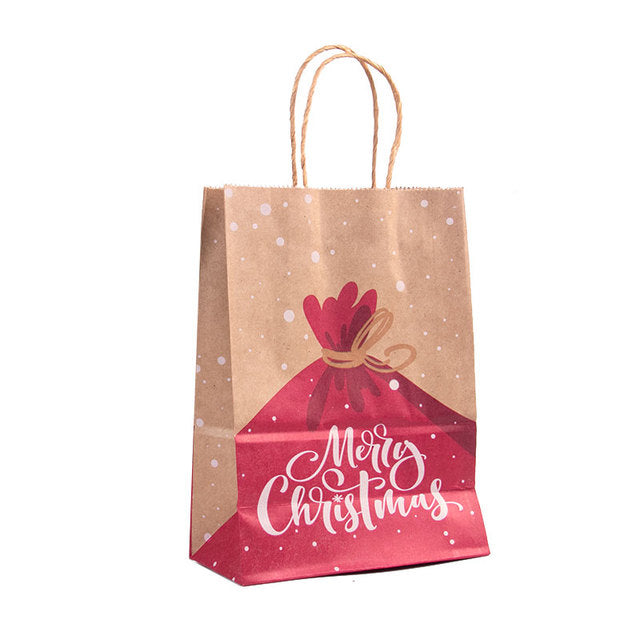 Kraft Christmas Gift Bags with Handles - view 14