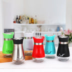 Salt and Pepper Shaker Set of 2, 4 oz Glass Bottom, 5 Colors - image 1