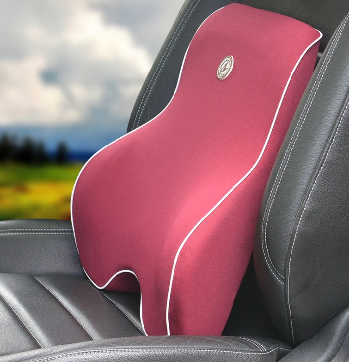 Red car seat back support