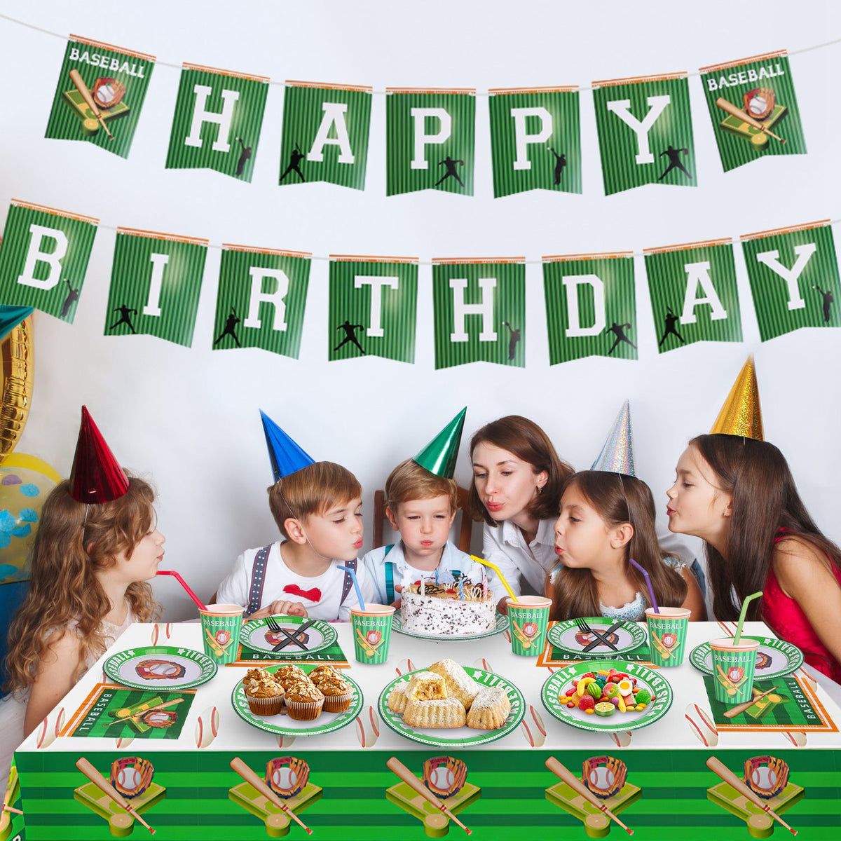 Baseball Party Supplies Kit, 171 Pieces - view 7
