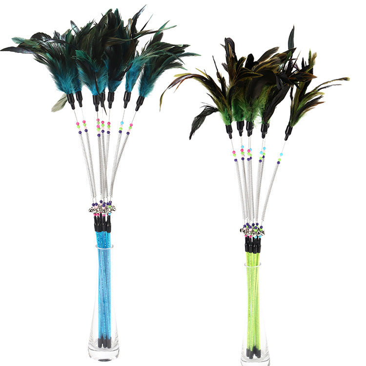 Feather Wand Cat Toy with Bells - view 3