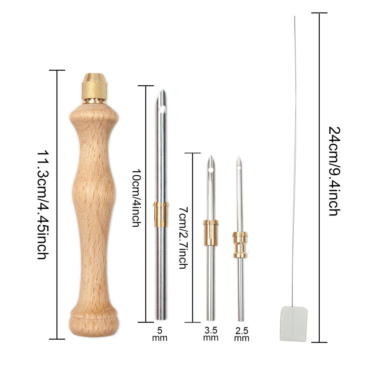 Wooden Punch Needle Tool with Threader - view 6