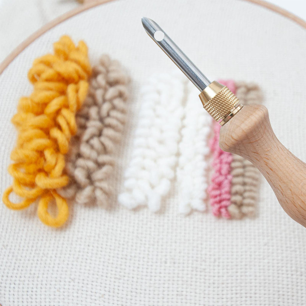 Wooden Punch Needle Tool with Threader - view 2