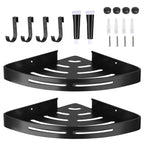 Black Aluminum Corner Shower Caddy Set - image 5