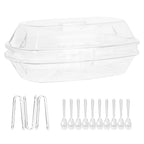 Chilled Serving Tray with Lid, 4 Sections, Tongs and Forks - view 6