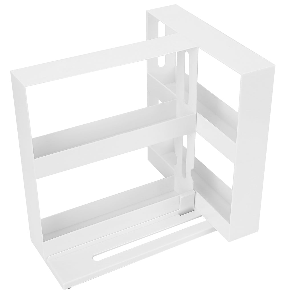 2-Tier Pull-Out Swivel Spice Rack, White - image 8