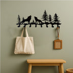 Wolf Metal Key Holder with Hooks - view 3