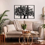 3-Piece Tree of Life Metal Wall Art, Black Iron Wall Decor - image 8